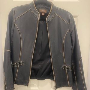 Danier Distressed Leather Jacket.